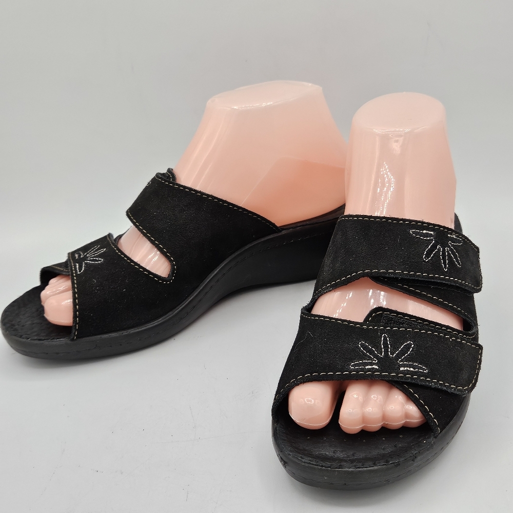 Fly Flot made in Italy leather anti-shock sandals size 37 US size 6 - Picture 5 of 16